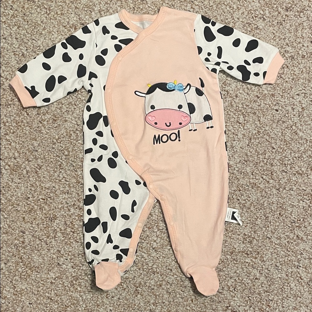 Cow Print Baby One Piece